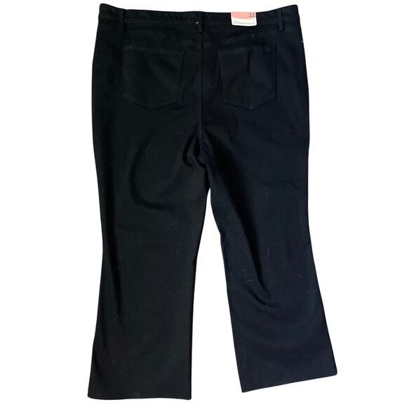 Arula Plus 28.5”‎ High-Rise Cross-Waist Straight Fit Stretch Black Jeans Size 22 - Picture 2 of 9